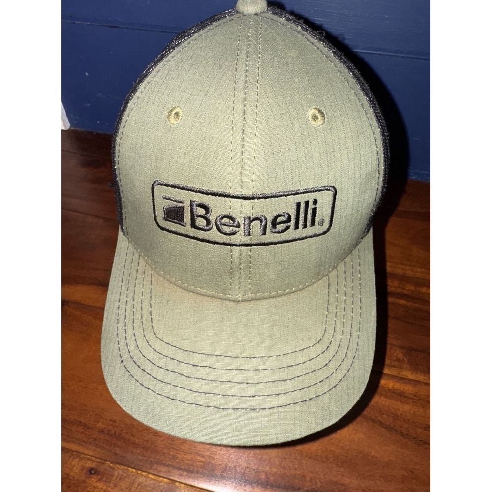 Benelli Trucker Hat Mesh Cap Olive Green Adjustable Bretmor Headwear